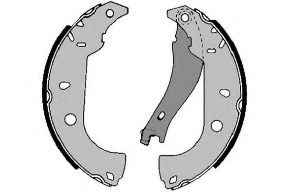 RAICAM 7322RP Brake Shoe Set, parking brake